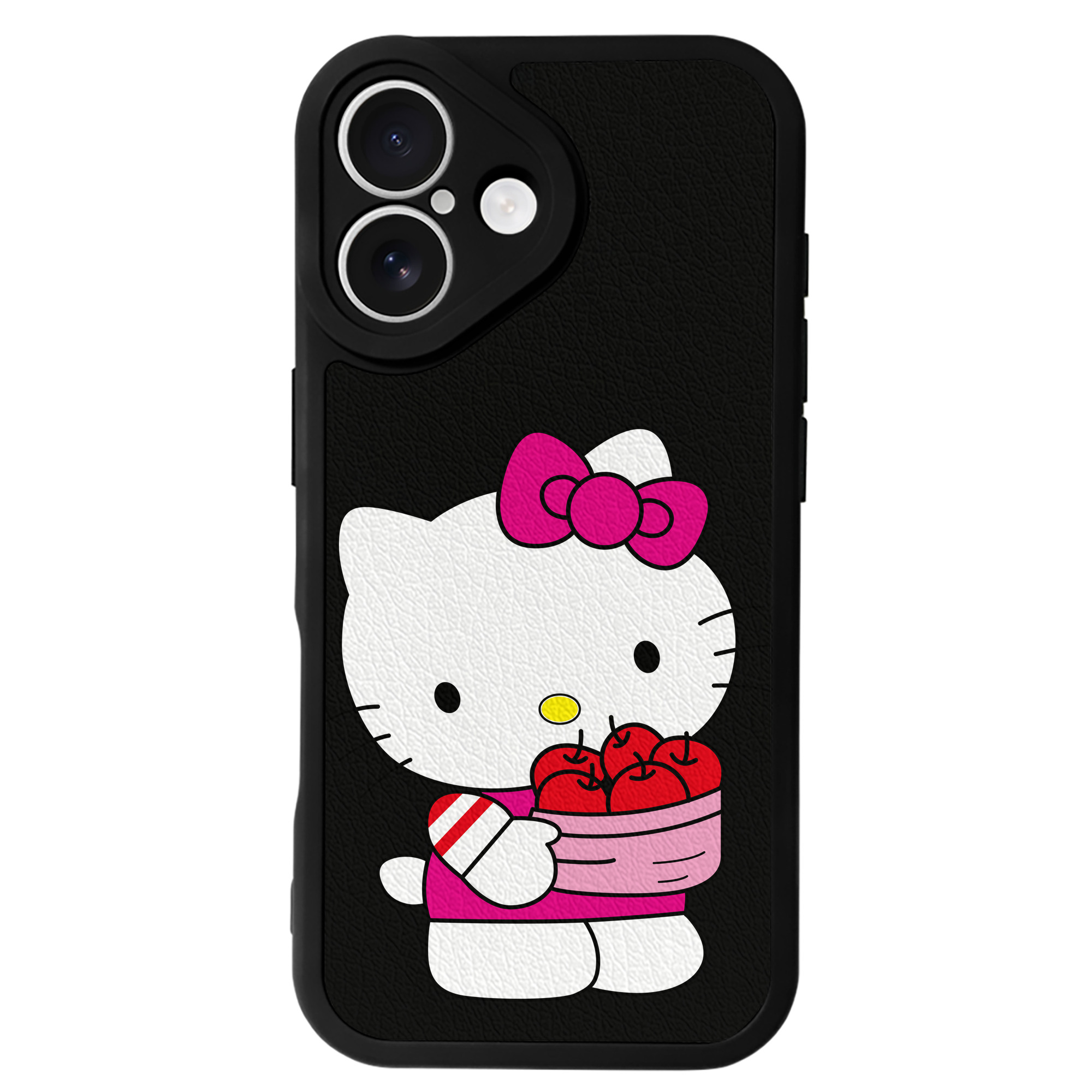 （画像用） Hello Kitty ハローキティ 【iPhone 16シリーズ対応】シリコンスマホケース（レザー調） 材質：シリコン